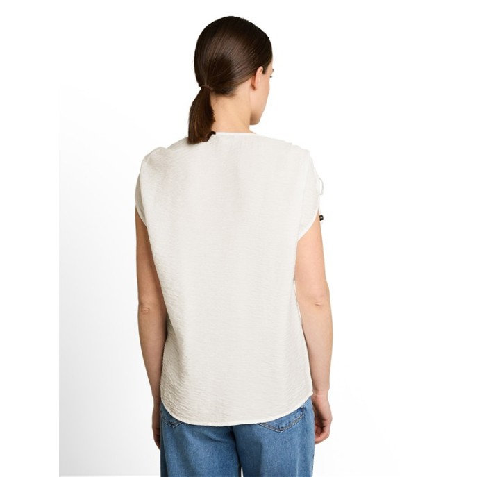 Tom Tailor dames blouse strik schouder Offwhite